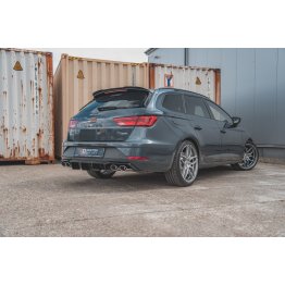 Диффузор заднего бампера под двойные трубы на Seat Leon III Cupra ST